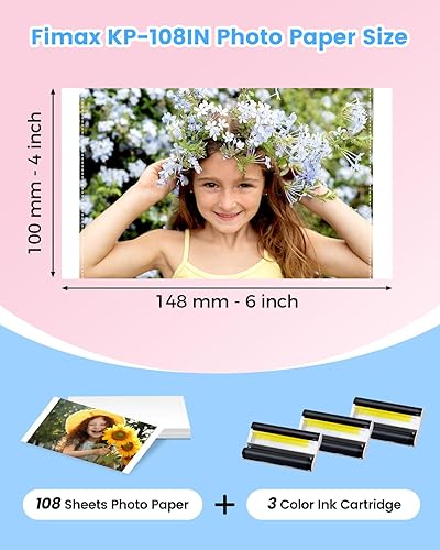 Miniatura 7 de Compatible con Canon Selphy CP1300 CP1500 Juego de tinta y papel para impresoras fotográficas Canon Selphy CP1200 CP1000 CP910 CP900 CP810 CP760