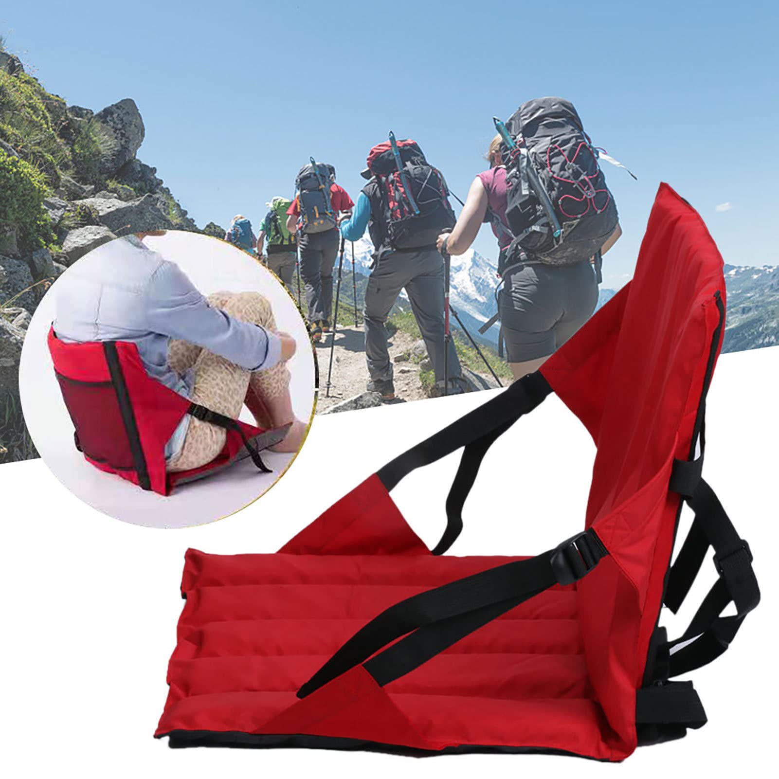 Coussin De Siège De Stade Portable, Chaise Pliante Plage, Sièges En Mousse De Stade Extérieur Confortables Pour Gradins, Sièges De Gradin Avec Dossiers Et Coussin Large, Adapté Au Stade, Kayak
