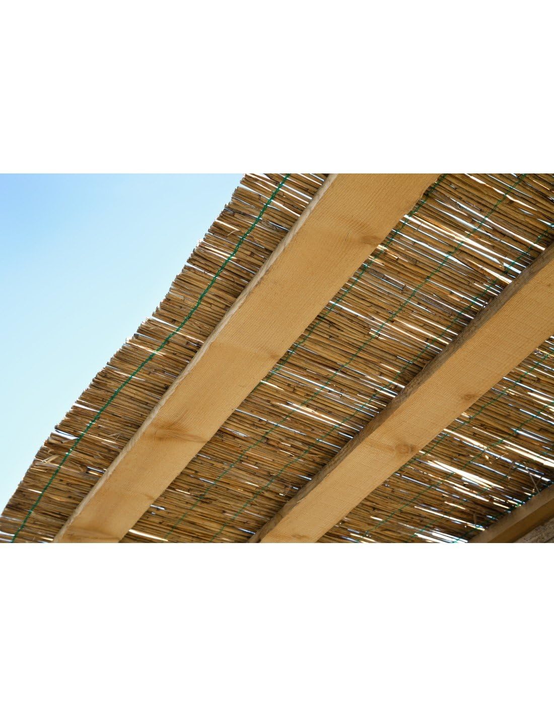 Jardin202 - Cerramiento Natural Bambú Fino de ocultación | Caña de Bambú para cerramiento de Jardín | Rollo: 2 x 5 Metros -