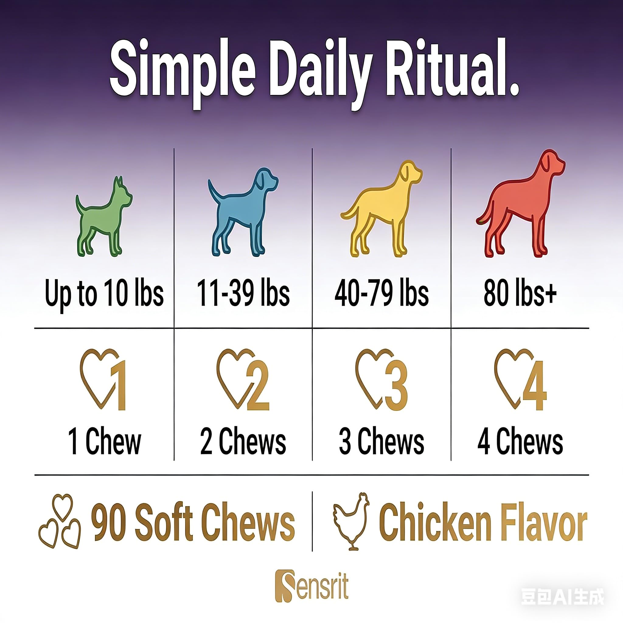 Dog Joint Supplement 90 Soft Chews with 80mg Salmon Oil 64mg Curcumin Glucosamine MSM and Chondroitin for Senior Dog Hip and Joint Support Advanced Mobility Bites Chicken Flavor. - image 6