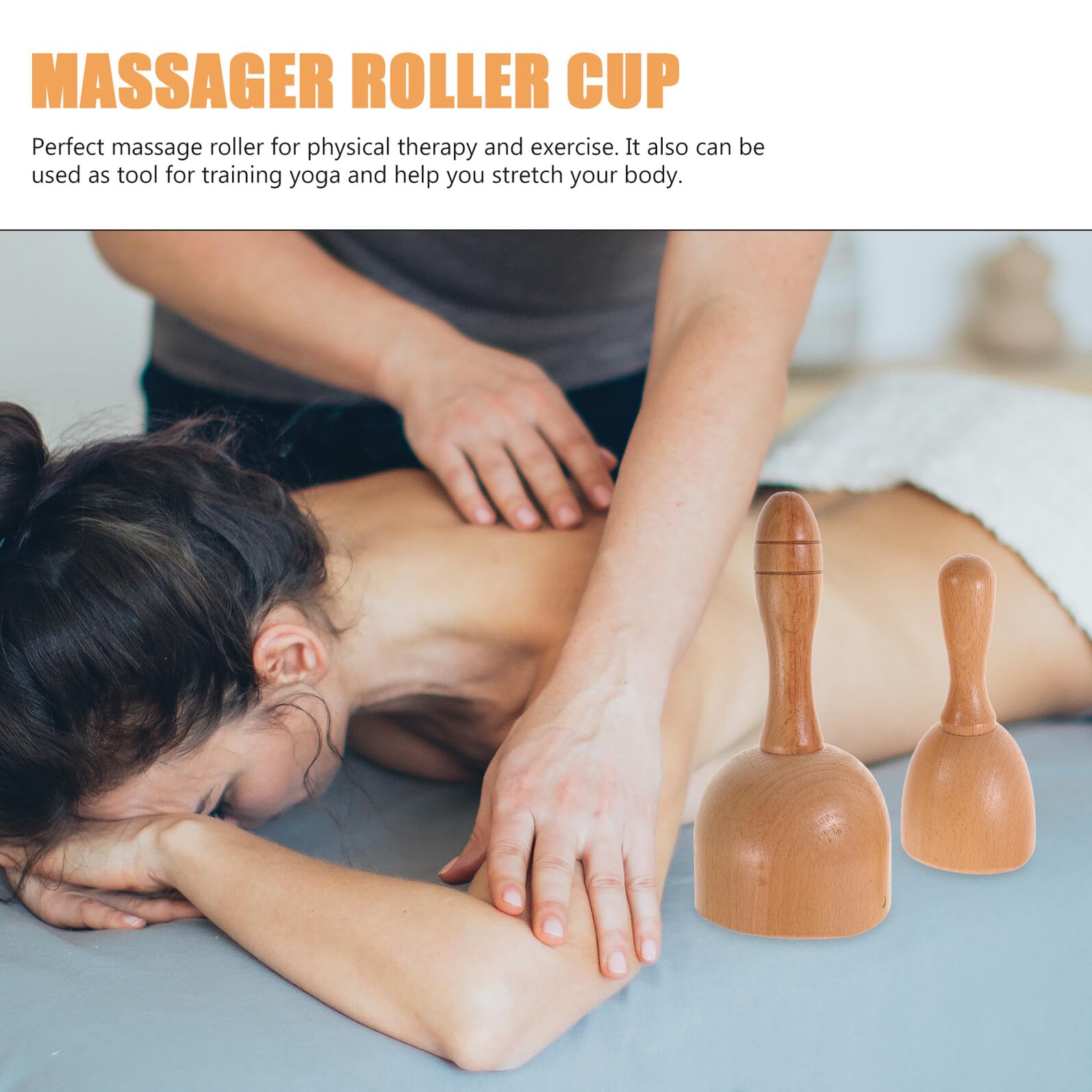 2 Stück Handmassage Roller mit Becherdesign Rückenmassagebecher für Physikalische Therapie und Muskelentspannung Massagewerkzeug