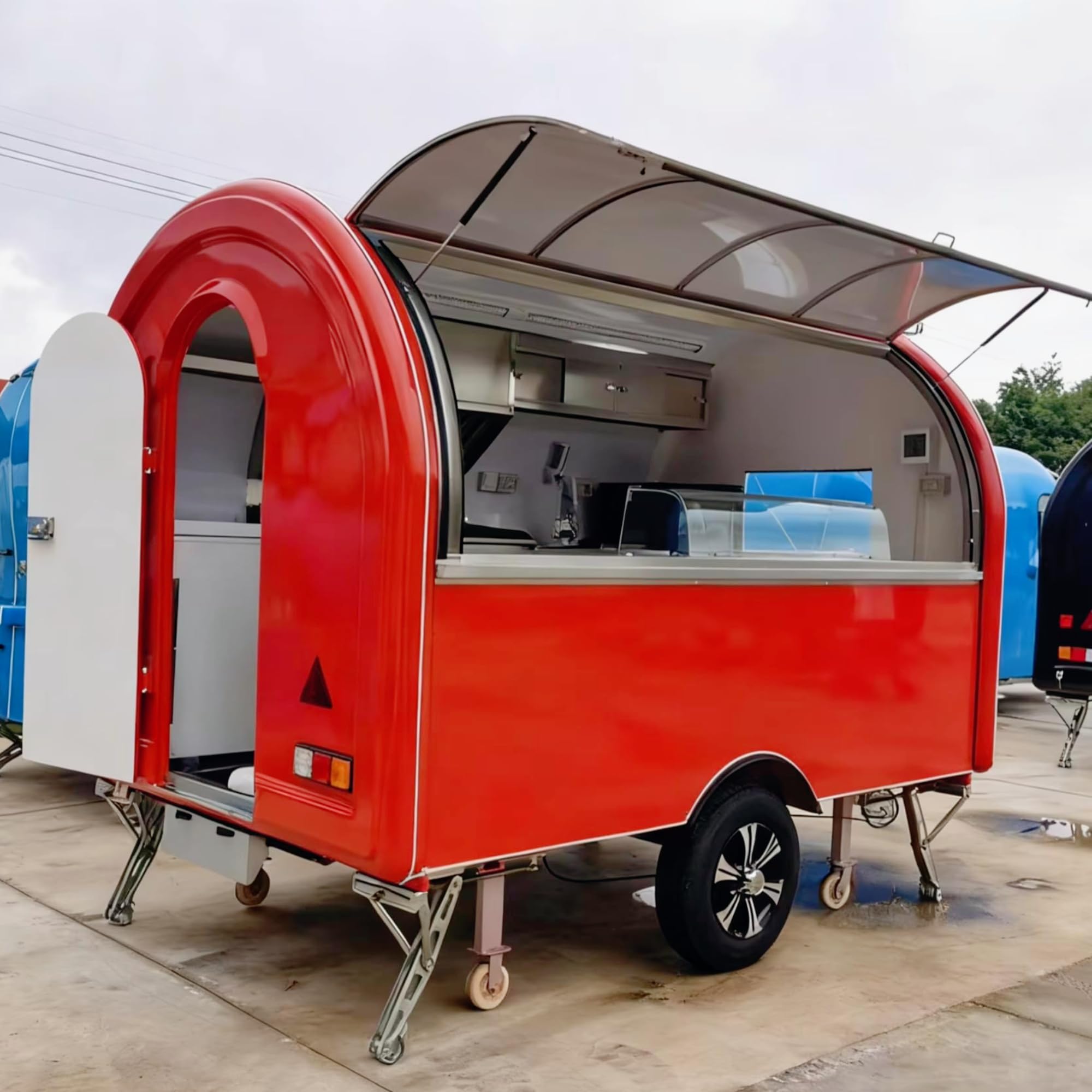 Food Truck Mobile Kitchen Trailer Commercial Service Unit