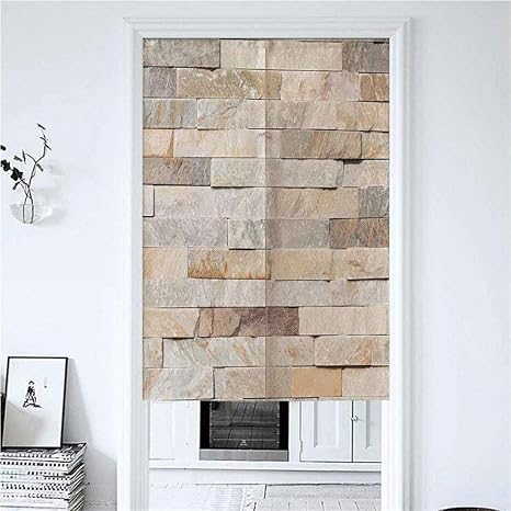 Amazon のれん キャラクター 85x150cm 都会のレンガ壁の背景モダンで様式化された アコーディオン カーテン 間仕切りに 断熱カーテン 突っ張り式 間仕切り目隠し 遮熱 のれん 240cm 玄関 のれん ニトリ みたらし団子のれん のれん オンライン通販