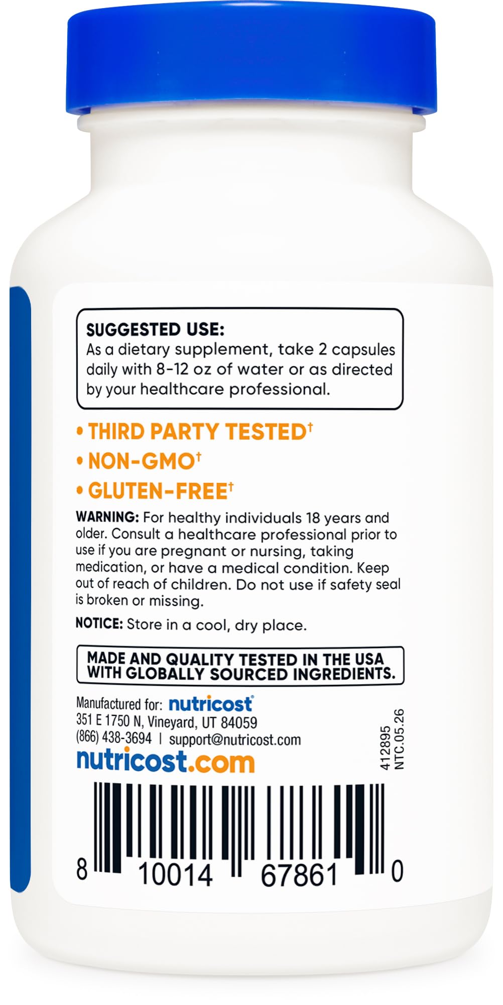 Nutricost Tongkat Ali 1,000mg 120 Capsules, Gluten Free, GMO-Free — Amazon image 4