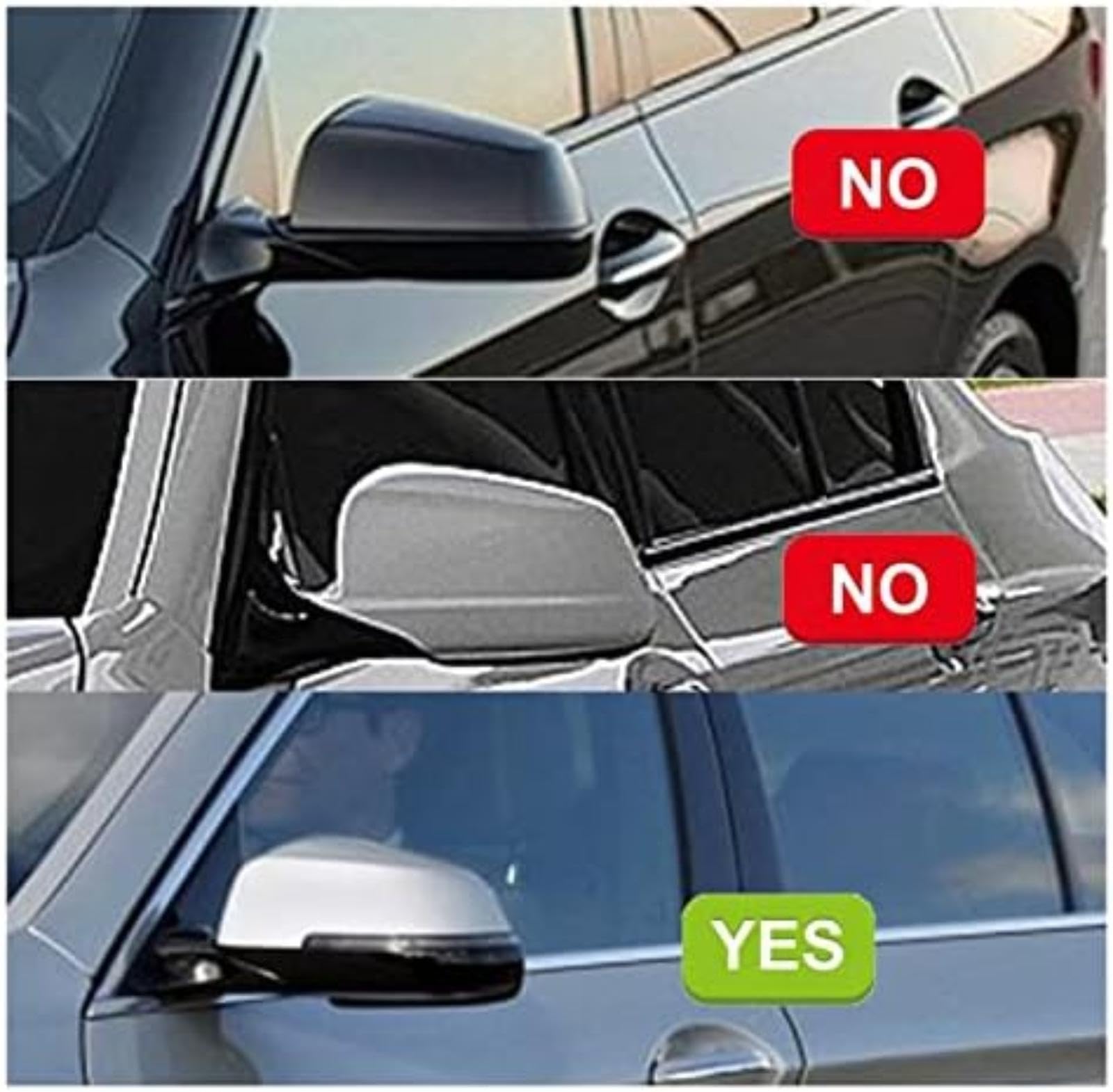 Osłona lusterka Cap, dla Bmw 5 6 7 serii F10 F18 F11 F06 F07 F12 F13 F01 2014-2016 1 para pokrowców na samochody boczne lusterko wsteczne Lusterko wsteczne roweru (Black) (Black)
