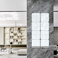 Vista 3 de Lámina de espejo autoadhesiva de acrílico para pared, plástico sin vidrio, azulejos de espejo de seguridad para niños, rectángulo de pared, 6 x 8