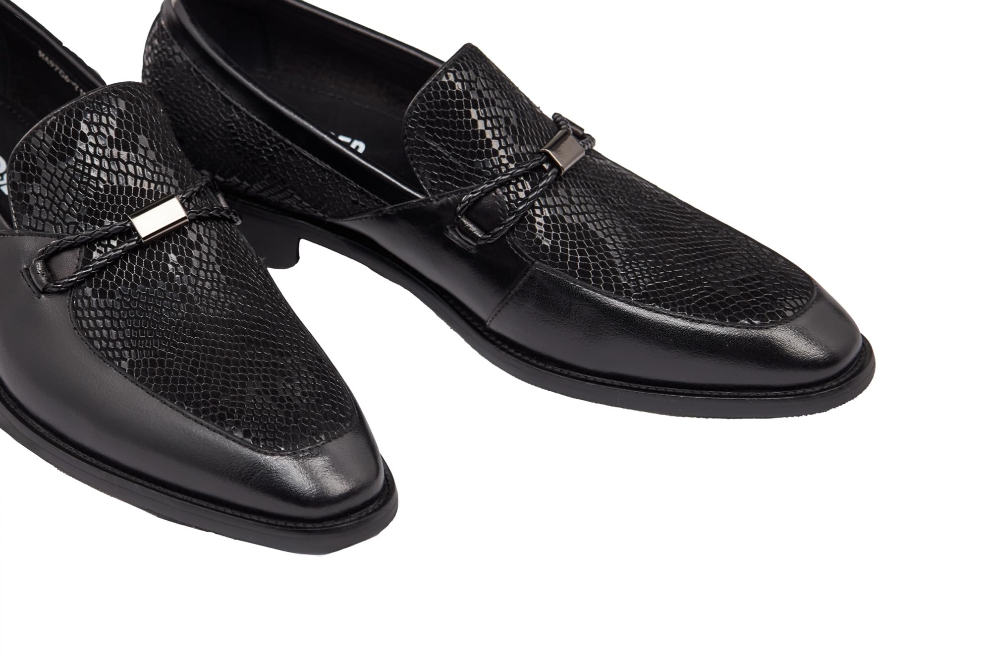 Mocasines de Piel auténtica con Estampado de Piel de Serpiente para Hombre, Zapatos de Vestir Hechos a Mano para Fiesta de Boda
