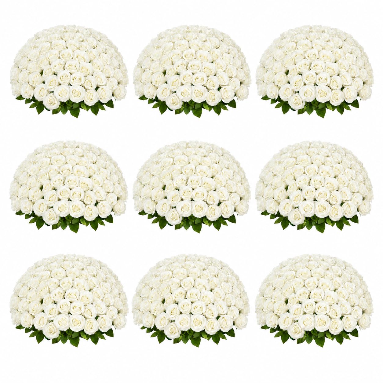 LetuoClips 102 PCS White Roses Artificial Flowers
