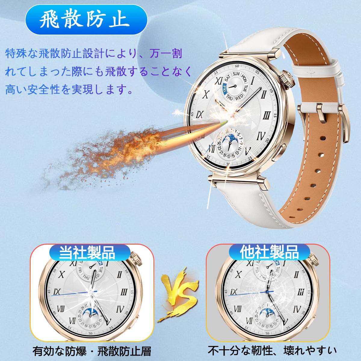 Amazon.co.jp: 【3枚セット】 対応 HUAWEI WATCH GT 5 41mm ガラス