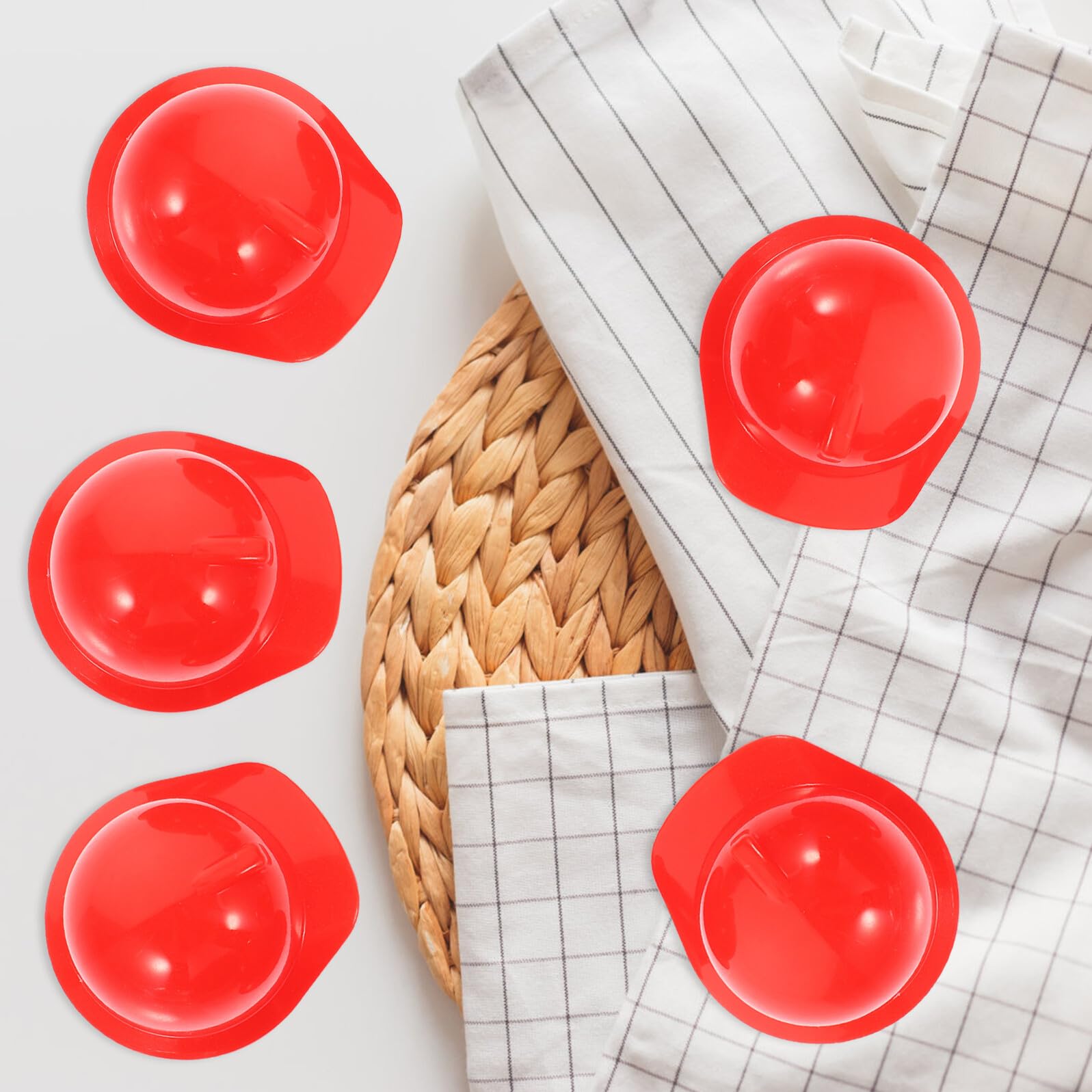 Mini Cascos de Seguridad para Muñeca, 20 Piezas, Plástico Rojo | Decoración para Tarta y Mascota, Uso Exterior, Accesorio Lúdico para Niños