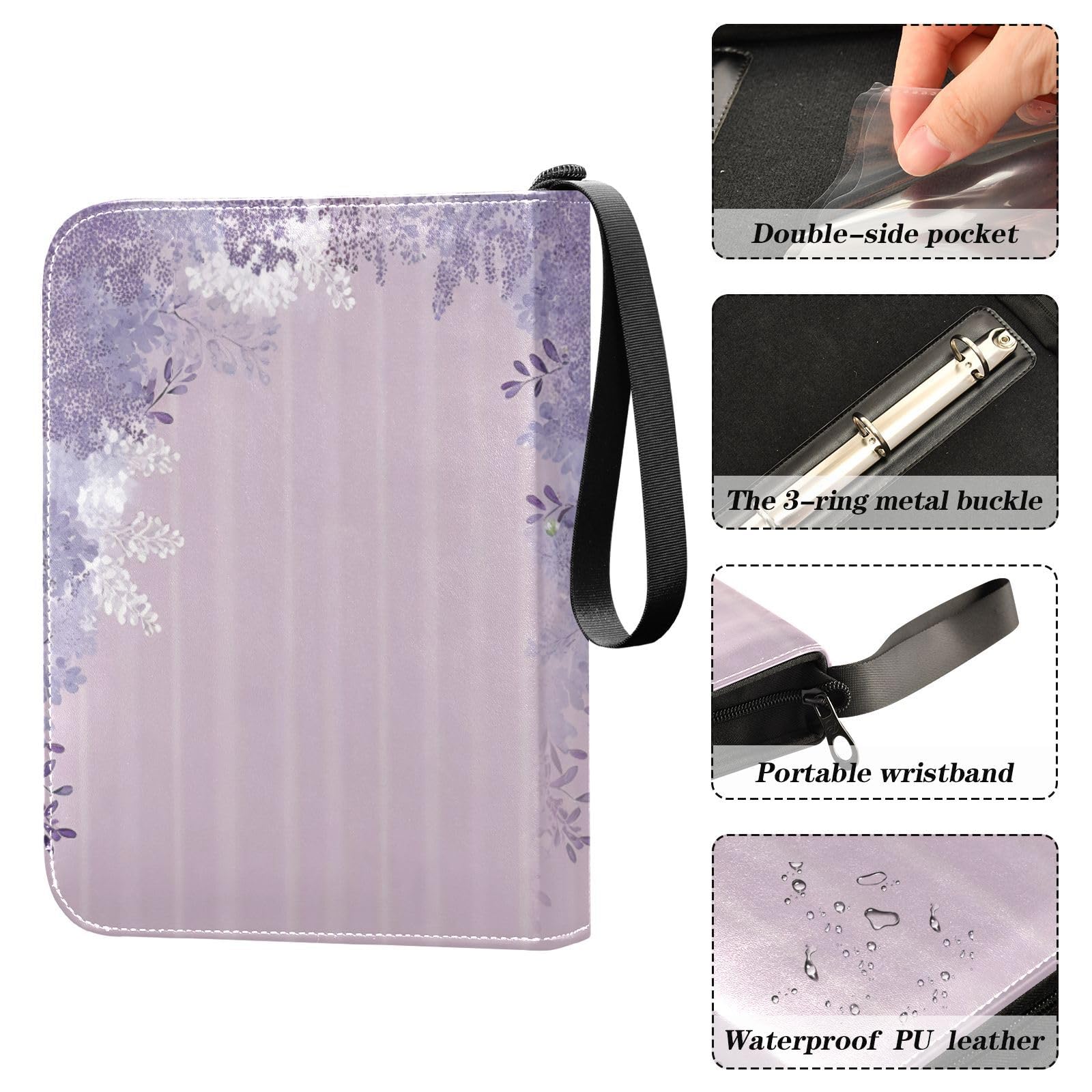 moon prim カードファイル Amazon.com: FLildon Lilac Flowers Card Binder 4 Pocket Trading