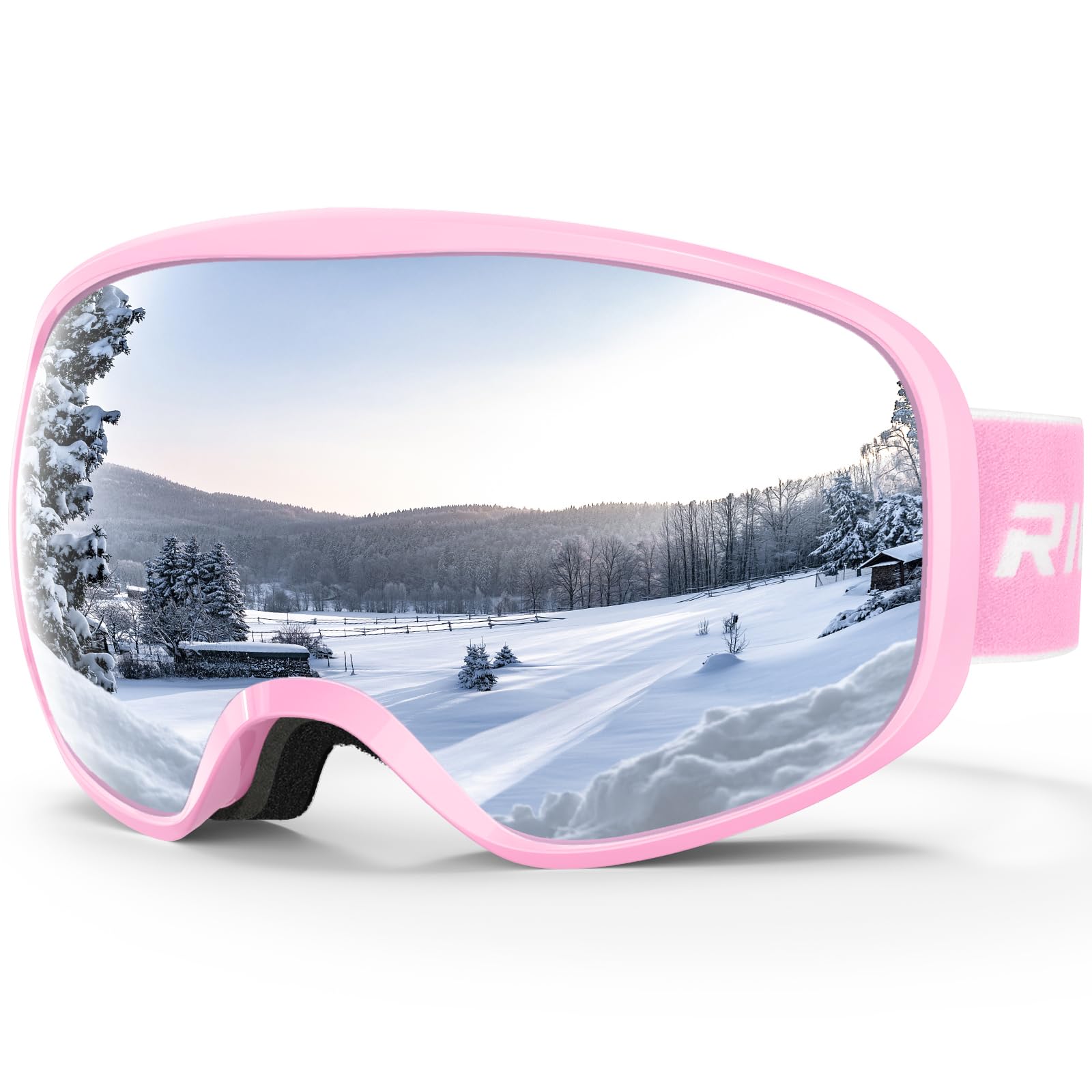 RIOROO Kids Ski Goggles Snowbaord Goggles for Boys Girls Toddler Age 3-10,Helmet Compatible/UV Protection/OTG/Wide Vision