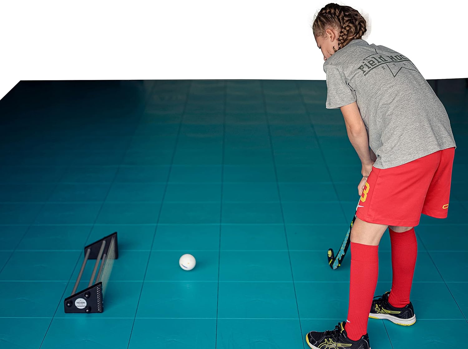 Hockey Revolution High Durability Dryland Flooring Tiles - Slick Interlocking Training Surface for Stickhandling, Shooting, Passing - Suitable for Indoor & Outdoor for Hockey, Floorball, Field Hockey : Sports & Outdoors