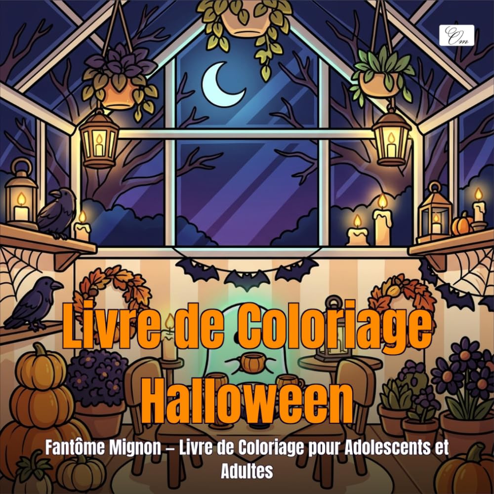 Livre de Coloriage Halloween — Fantôme Mignon — Livre de Coloriage pour Adolescents et Adultes: Adorables personnages fantômes dans des scènes ... cosy pour la détente et la pleine conscience