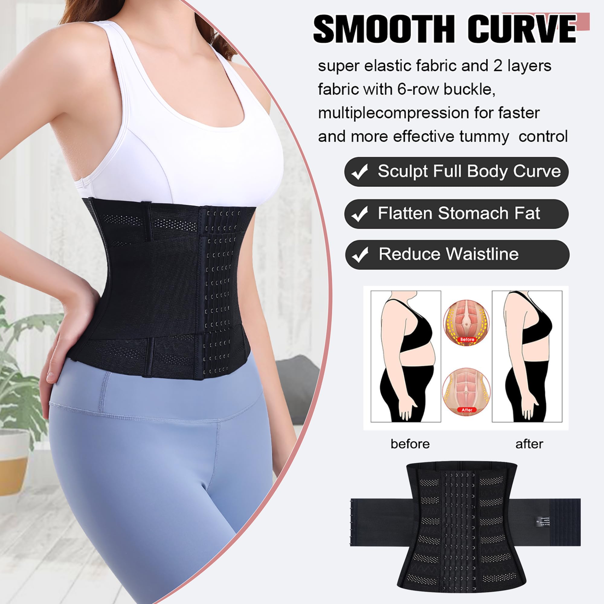 Ceinture de Sudation Waist Trainer Corset Minceur Ventre Plat pour Hommes et Femmes
