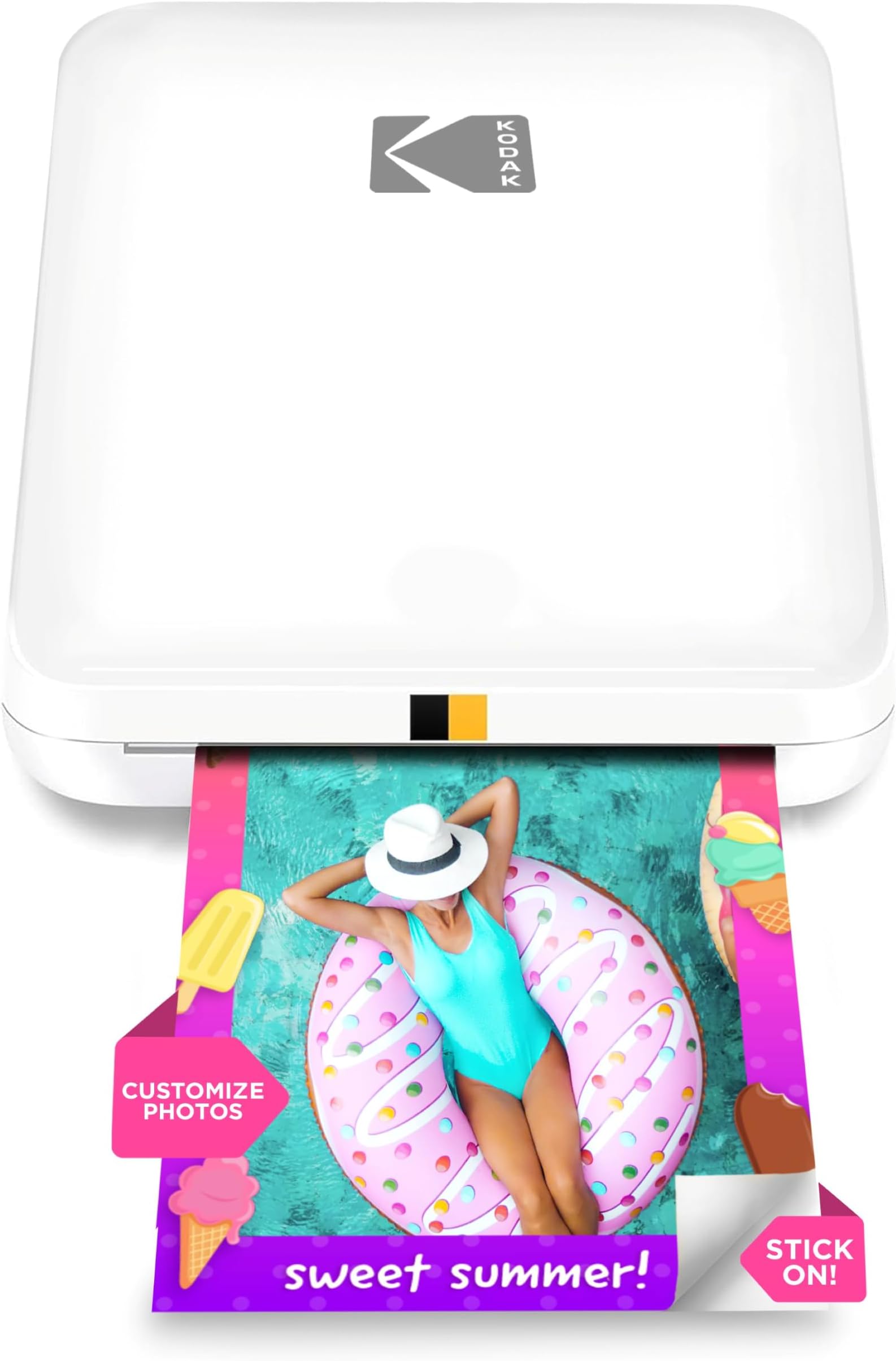Step Slim Instant Mobile Photo Printer – Wirelessly Print 5,1 x 7,6 cm Photos on Zink Paper with iOS & Android devices