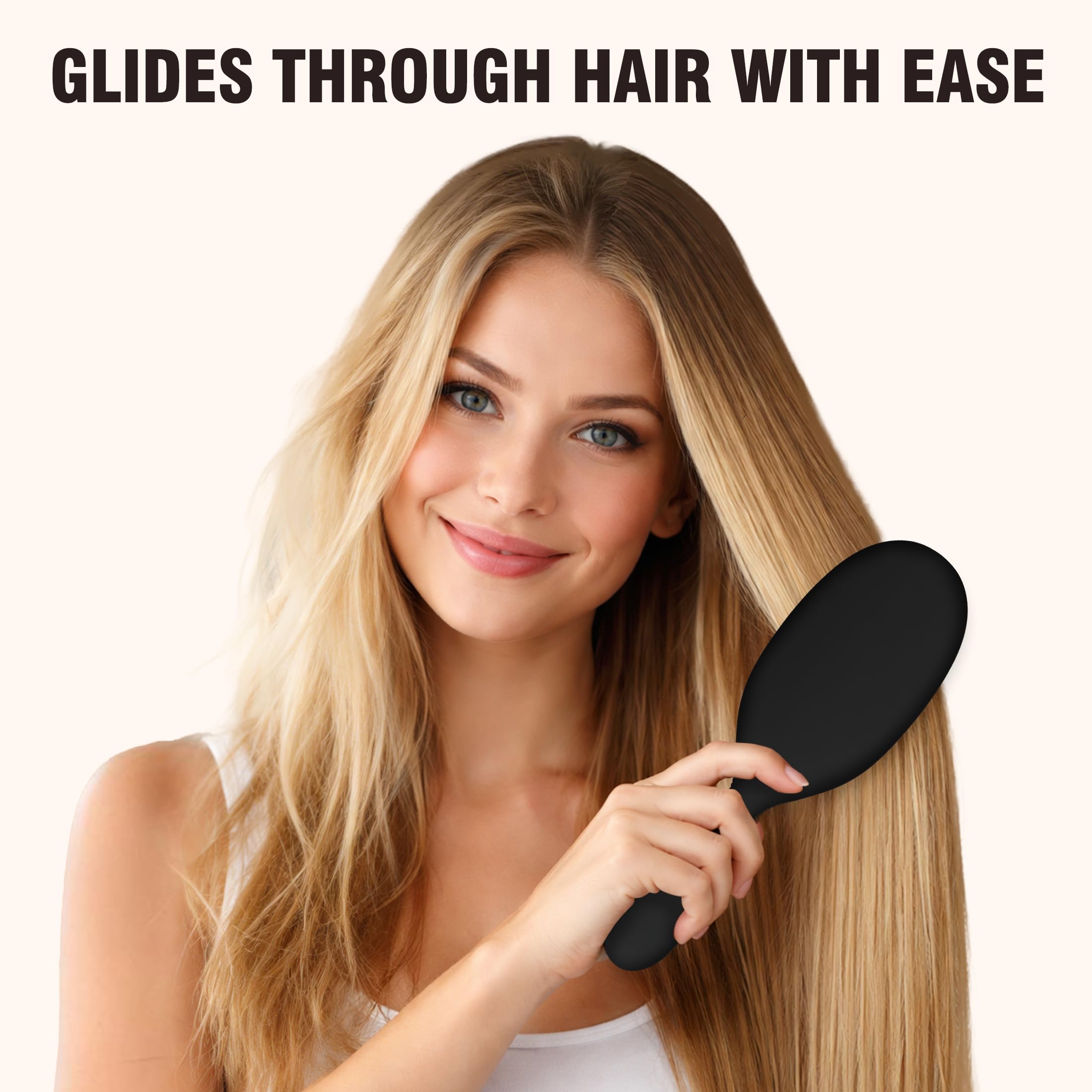 Glidease SuperTip Pro - Cepillo de cerdas de jabalí para mujeres y hombres, sin roturas de puntas de bola, sin químicos añadidos, cepillo desenredante sin esfuerzo, ideal para todo el cabello grueso,