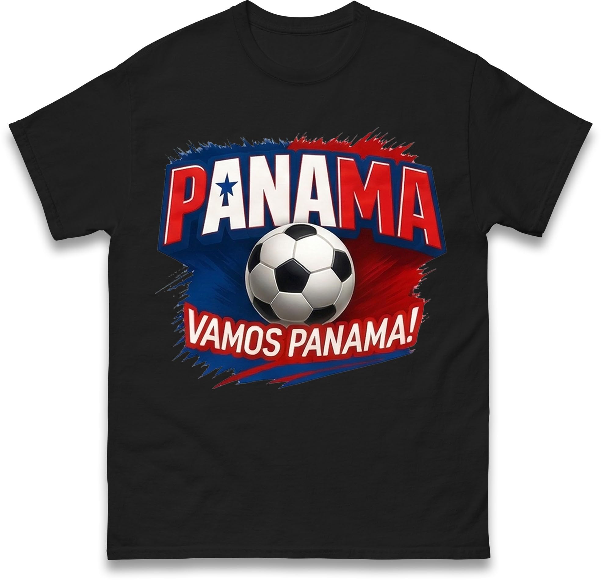 Panama Vamos Football T-Shirt, Panama Football Fan Tee, Mens & Womens Sports Tee, Copa America, World Cup Supporter Gift Black