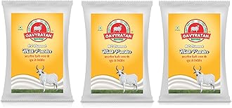 GAVYRATAN A2 Cow Skimmed Milk Powder 1kg | All Natural | 100% Pure | Boosts Liver Health Pack of 3