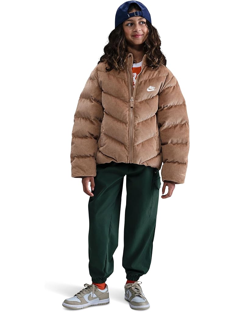 Beige Nike Sportswear All Day Play Therma-FIT Loose-Fit Puffer Jacket (Little Kid/Big Kid)