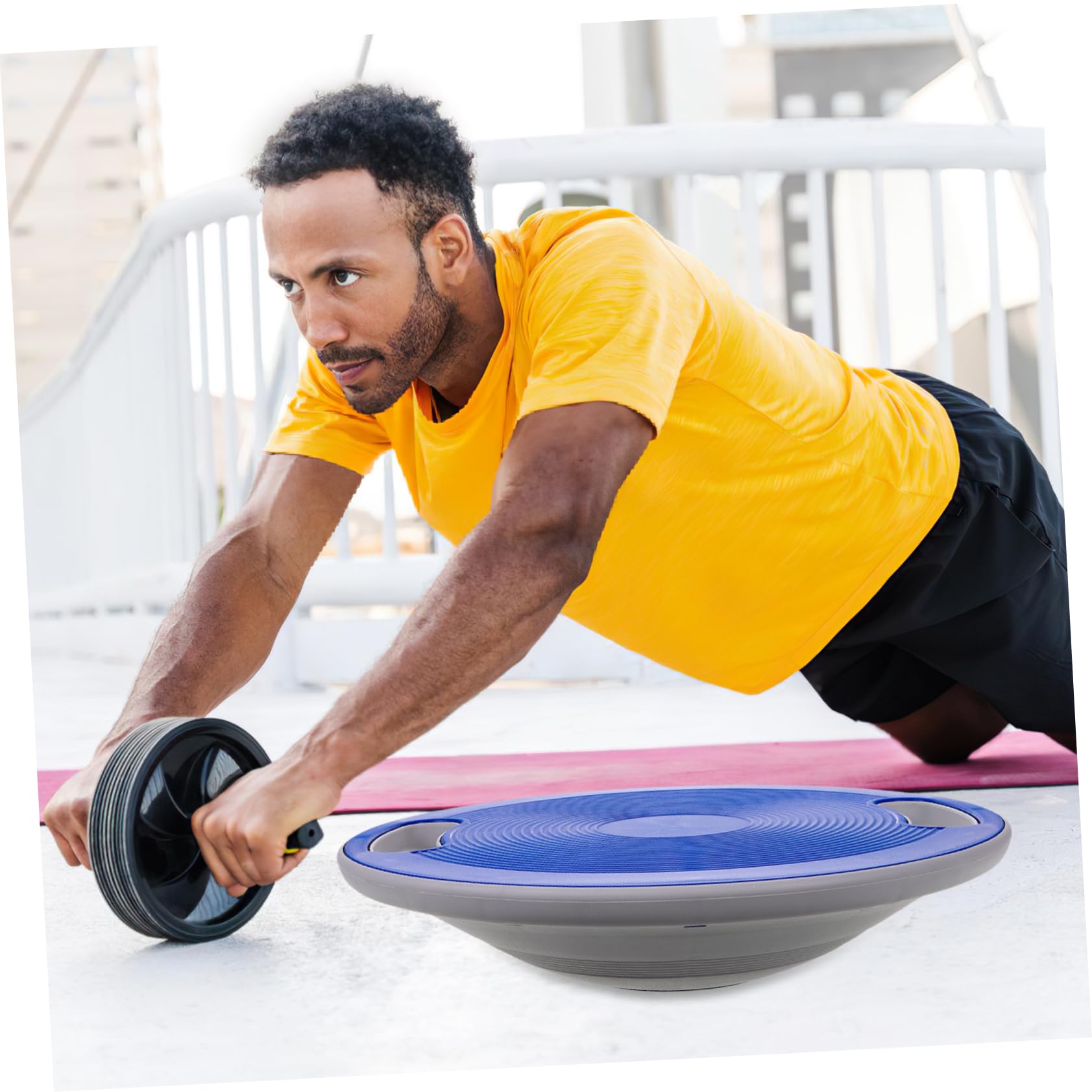 Pedana Girevole Fitness Balance Board per Adulti, Abs Resistente, Design Compatto per Allenamento di Stabilità e Controllo a Casa e Yoga