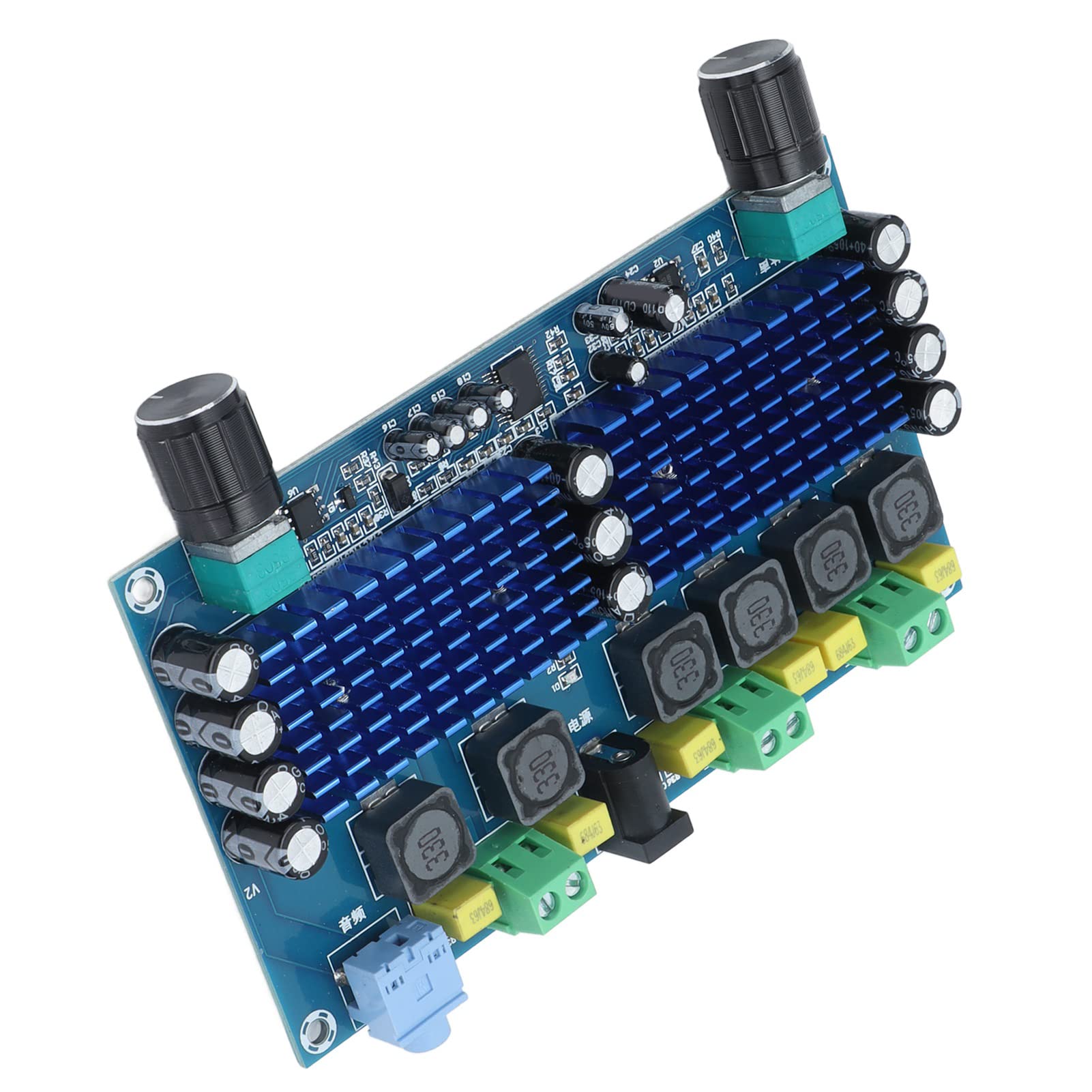 Płyta cyfrowego wzmacniacza mocy Dwukanałowy moduł wzmacniający dźwięk basowy 2.1 DC 12 V do 24 V z wejściem AUX dla telefonów MP3 i komponentów komputerowego sprzętu audio Model
