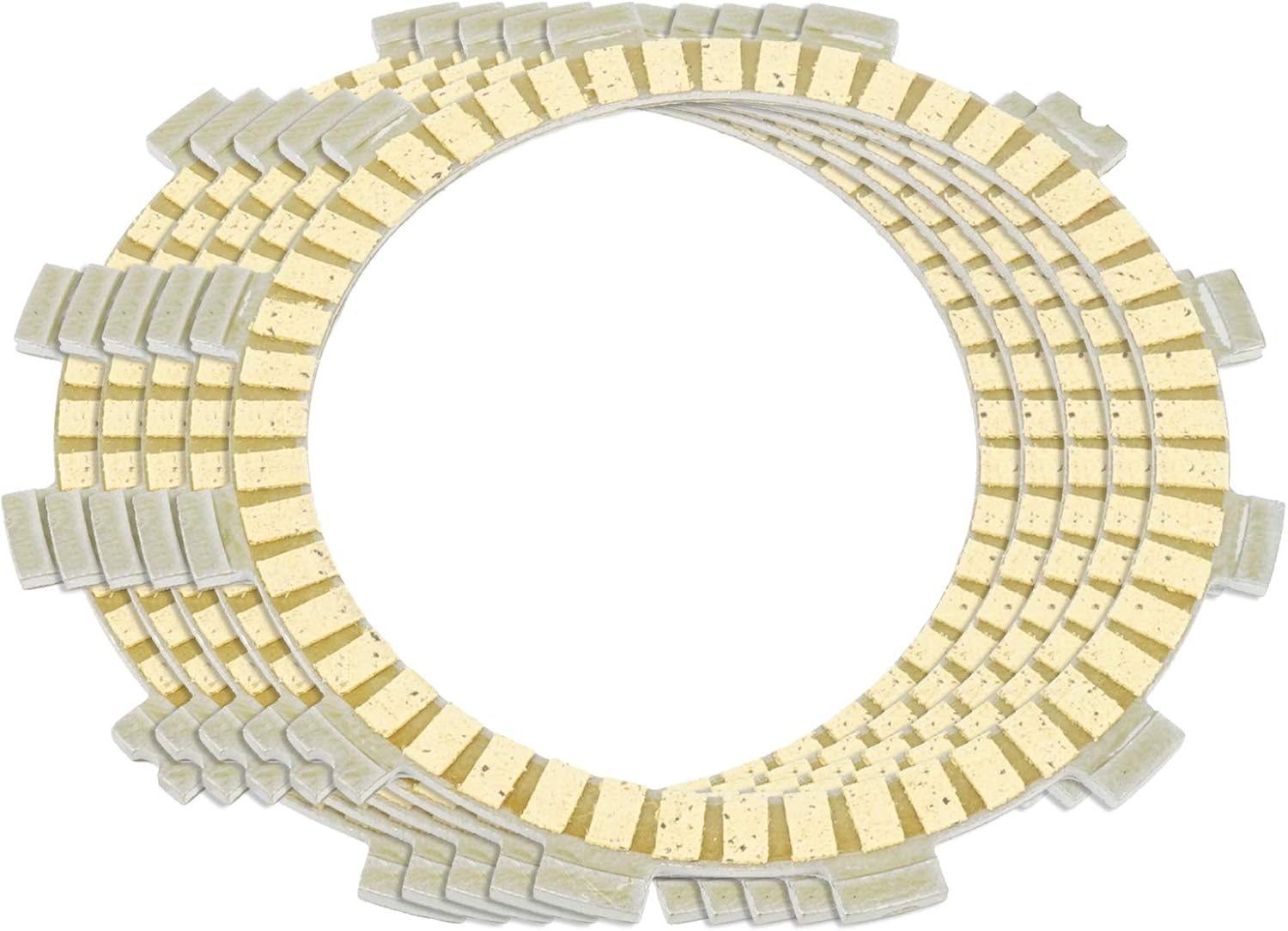 Caltric Clutch Friction Plates Compatible with Suzuki DR125 1982 1983 1984 1985 1986 1987 1988 / DR125SE 1994 1995 1996