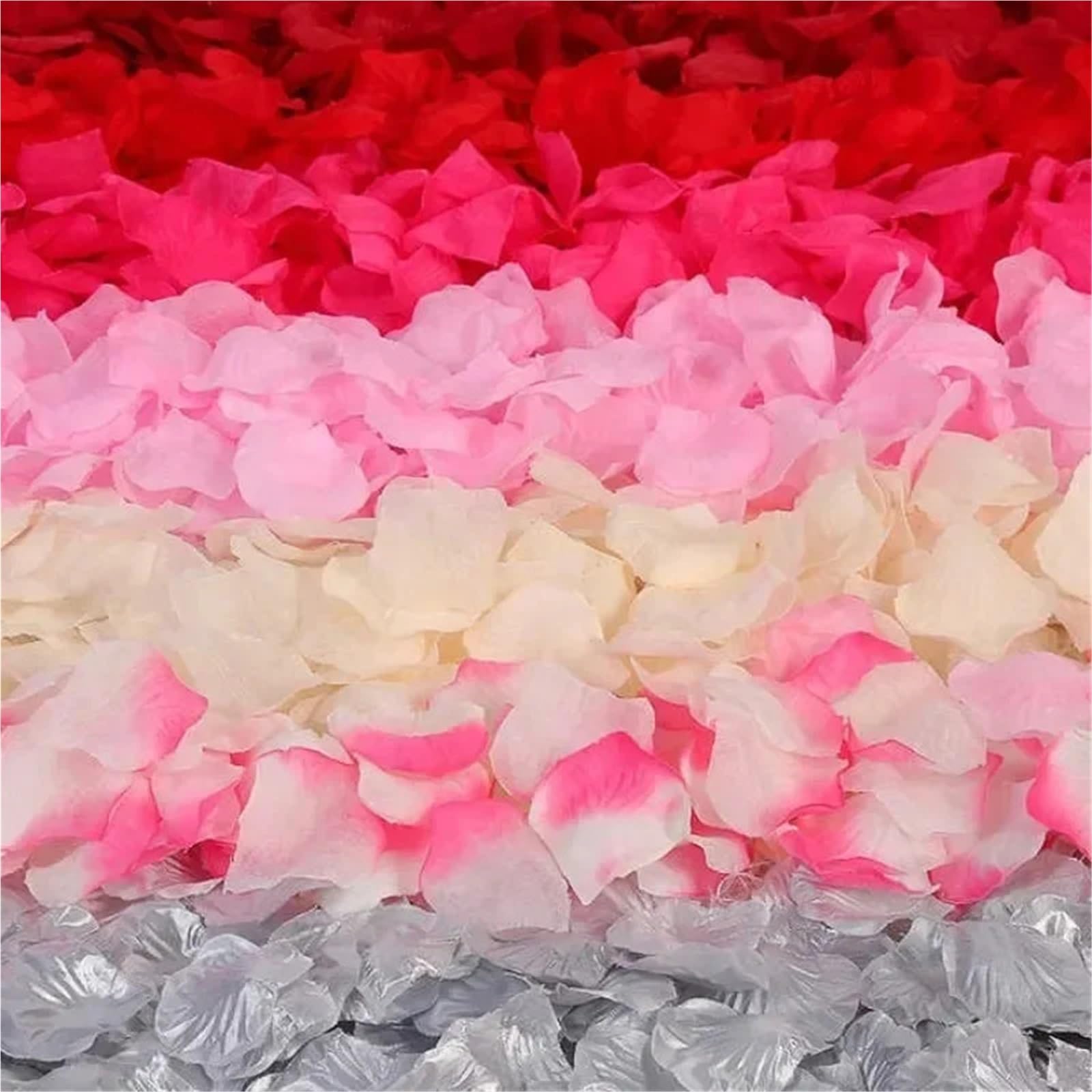 Künstliche Rosenblätter Künstliche Rosenblätter aus Seide, Simulation gefälschter Blütenblätter for Valentinstag, Hochzeit für die Party