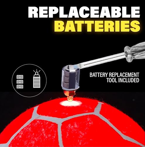 Miniatura 5 de Inferno - Pelota de tenis de fútbol LED  La pelota de fútbol oficial iluminada de tenis, entrenamiento de fútbol, fútbol de estilo libre y malabares