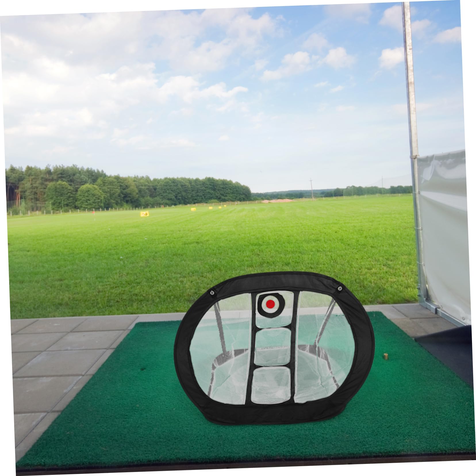 Golf Chipping Netz für Indoor Training, Schwarz, Tragbar