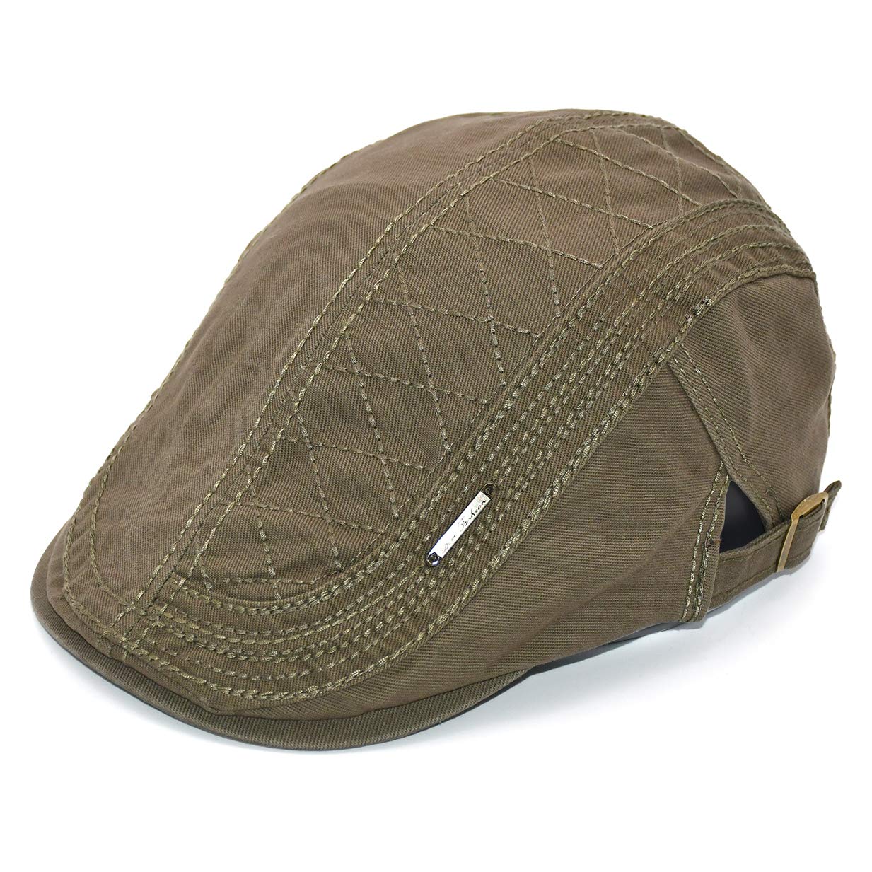 NALITARE Men Cotton Adjustable Newsboy Beret Ivy Cap Cabbie Flat Cap