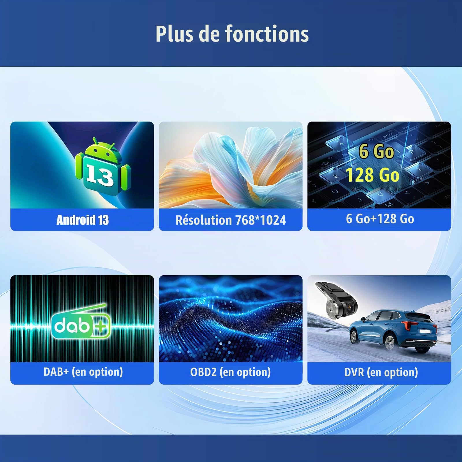 OiLiehu 6+128G/8 Cœurs Android 13 Autoradio pour Chevrolet Cruze J300 2009-2014 avec CarPlay Android Auto sans Fil, 9,7“ IPS Écran Tactile avec GPS WiFi Lien Miroir Bluetooth FM/RDS DSP EQ SWC Caméra