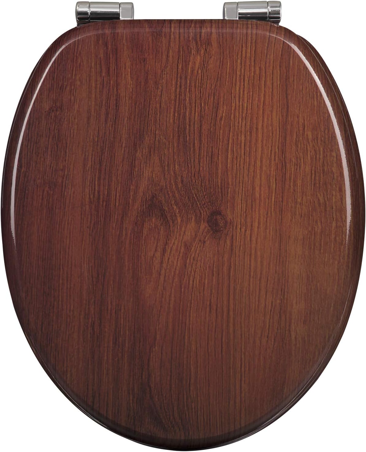 Burlington Bar Hinged Golden Oak Toilet Seat With Lift Handles S11