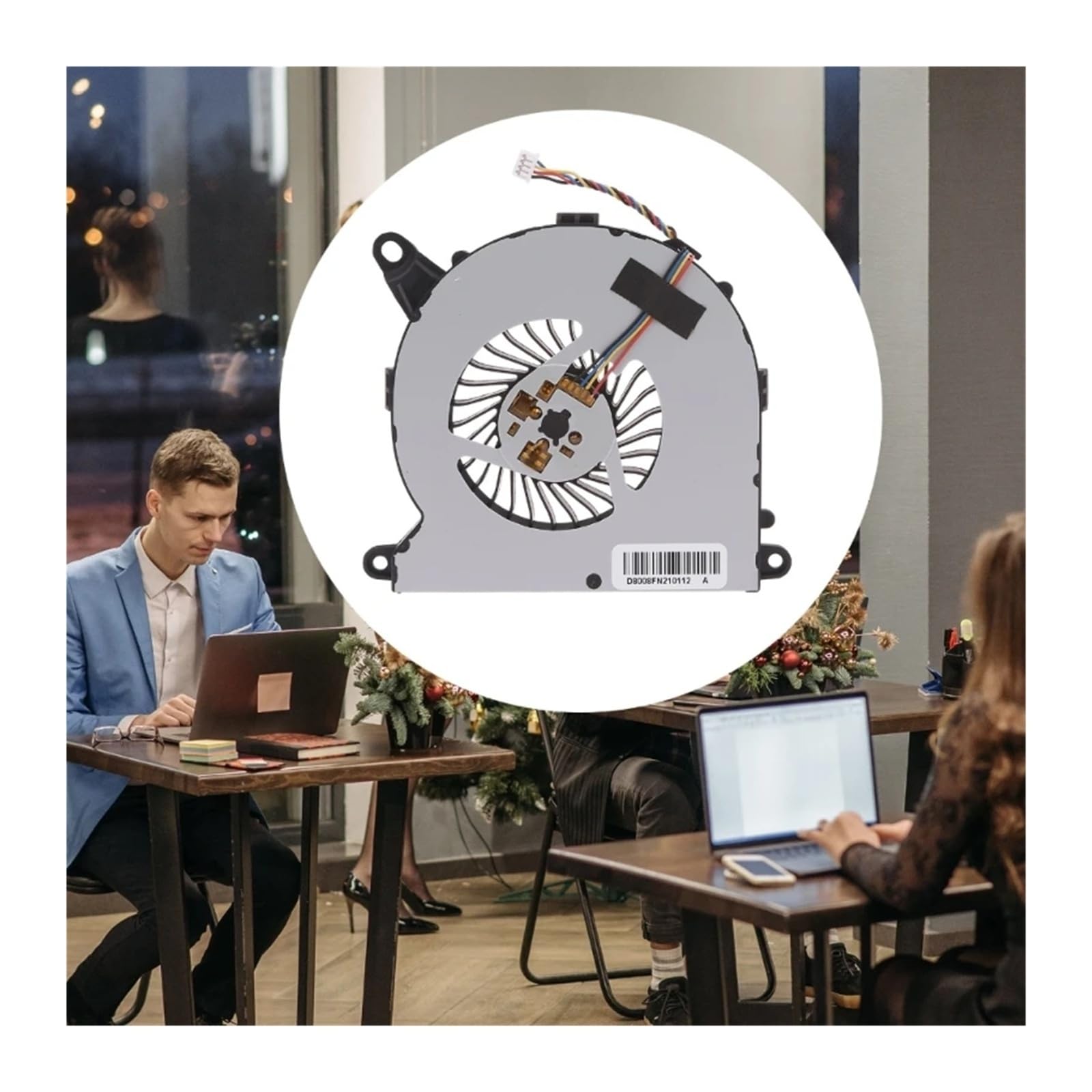 Ventola del Dissipatore di Calore del Dispositivo di Raffreddamento della CPU, Compatibile for Intel-NUC8I7BEH NUC8 I3 I5 I7 BSC0805HA-00,Ventola del dissipatore di Calore