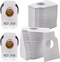 ZOOFOX 500 Pack Reusable Plastic Wine Bottle Tags - Durable No-Smudge Labels for Wine Cellar, Racks & Home Organization