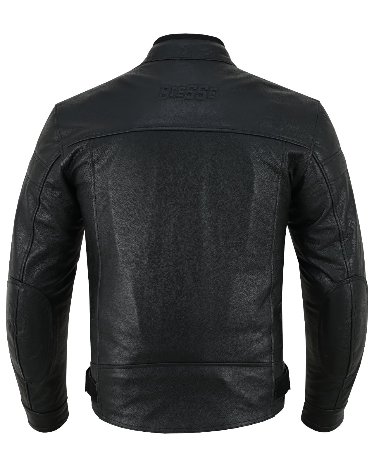 BI ESSE Giacca Moto Uomo in Vera Pelle – Giacca da Moto Leggera, Traspirante ed Estiva – Stile Biker, Ideale per Viaggi e Uso Quotidiano su Strada