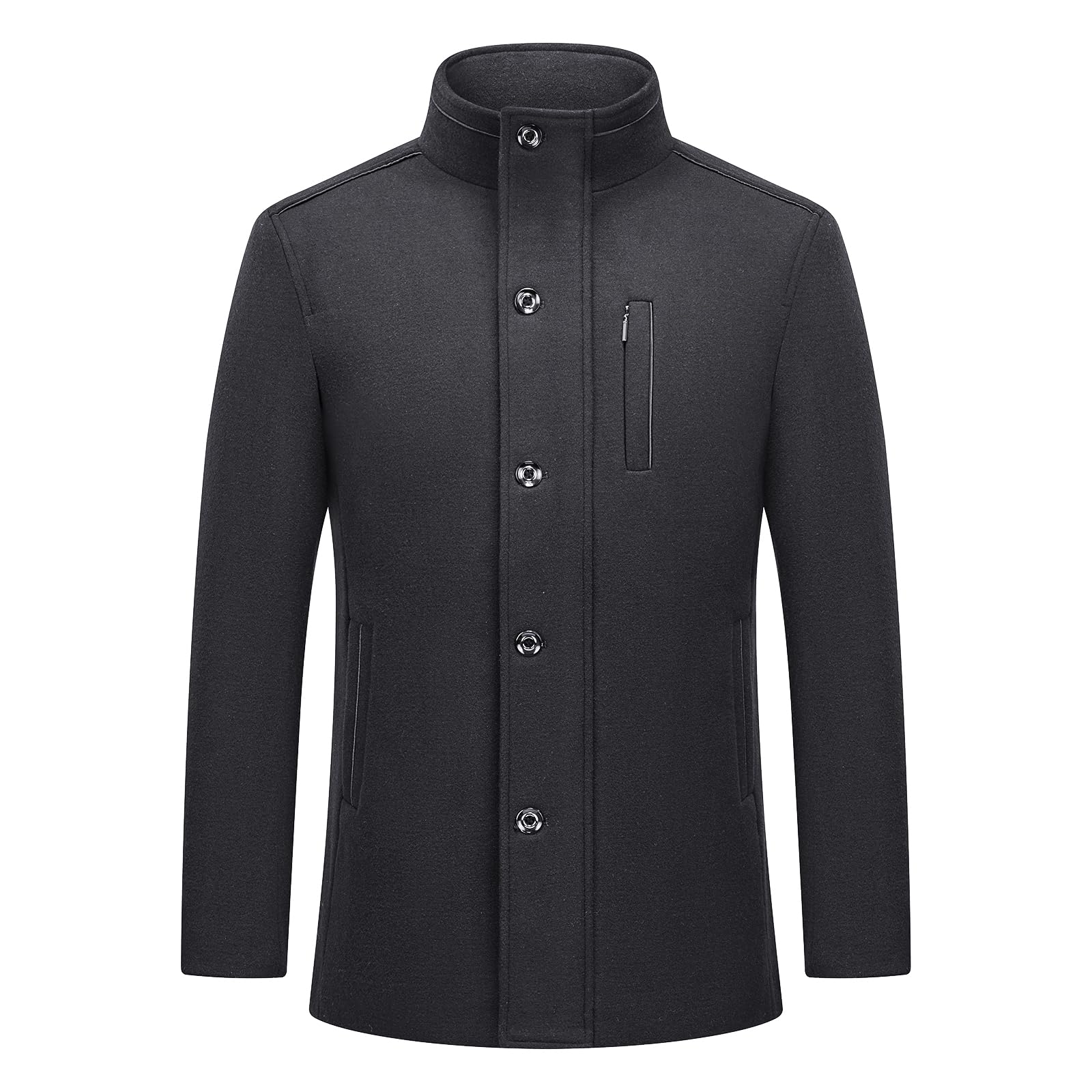 MODFUL Cappotto invernale da uomo in lana di media lunghezza | Peacoat, Slim Fit, per il lavoro