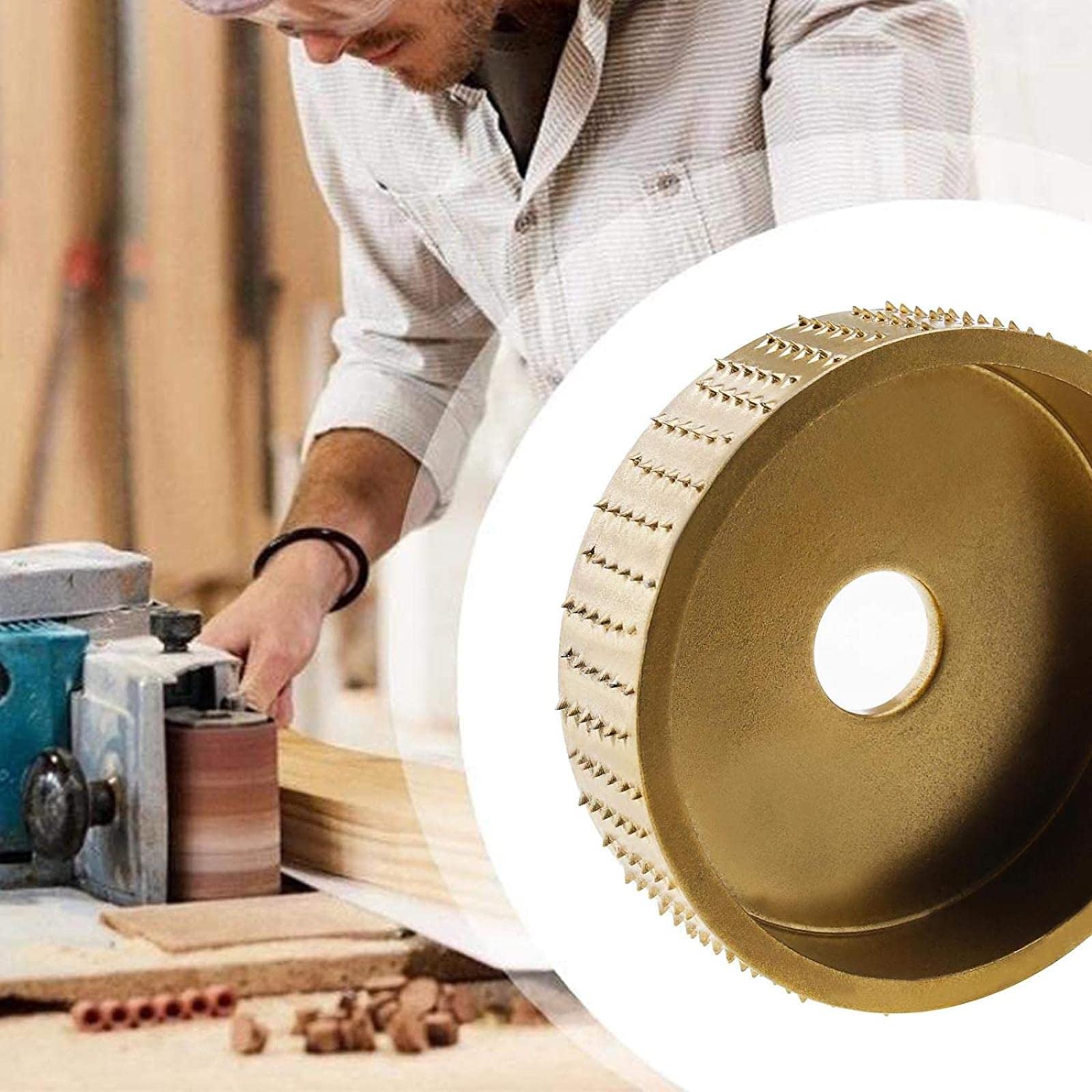 CruSio Hout Slijpschijf Disc - Carving Rotary Tool Voor Haakse Slijper 4 Inch