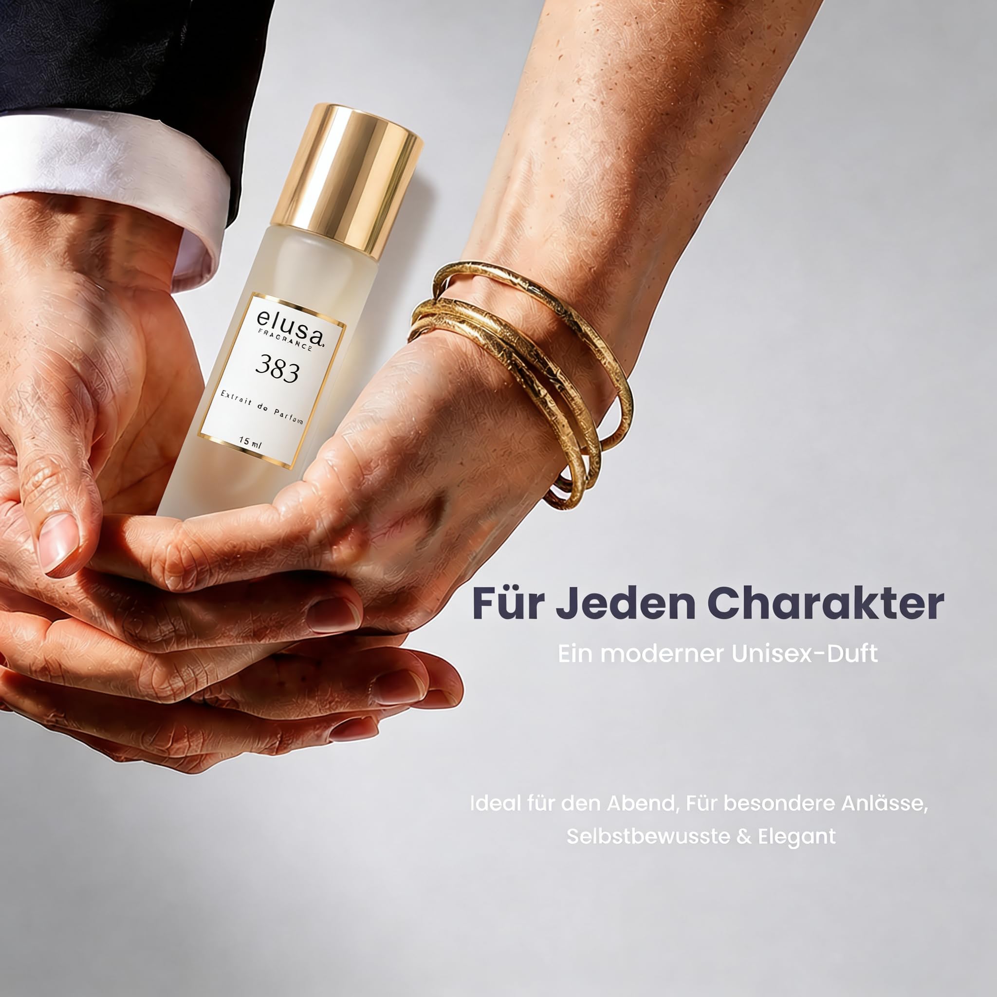 Elusa Fragrance 383 Extrait de Parfum 15ml – Unisex Parfum Damen Herren – Frischer Zitrus Duft mit Bergamotte, Orange & Vanille – Fruchtig Süß & Langanhaltend