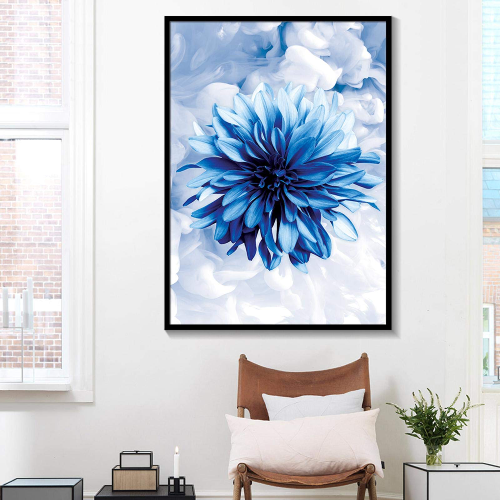 北欧 インテリア　キャンバス　アート　花　ホテル モダン　抽象　ブルー オーダーアート＞ Waterfall モダン 抽象画 インテリア 自然 リビング