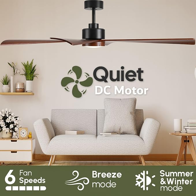 Ventilador de Techo 60 Pulgadas Con Luz Exterior 110V miniatura 5