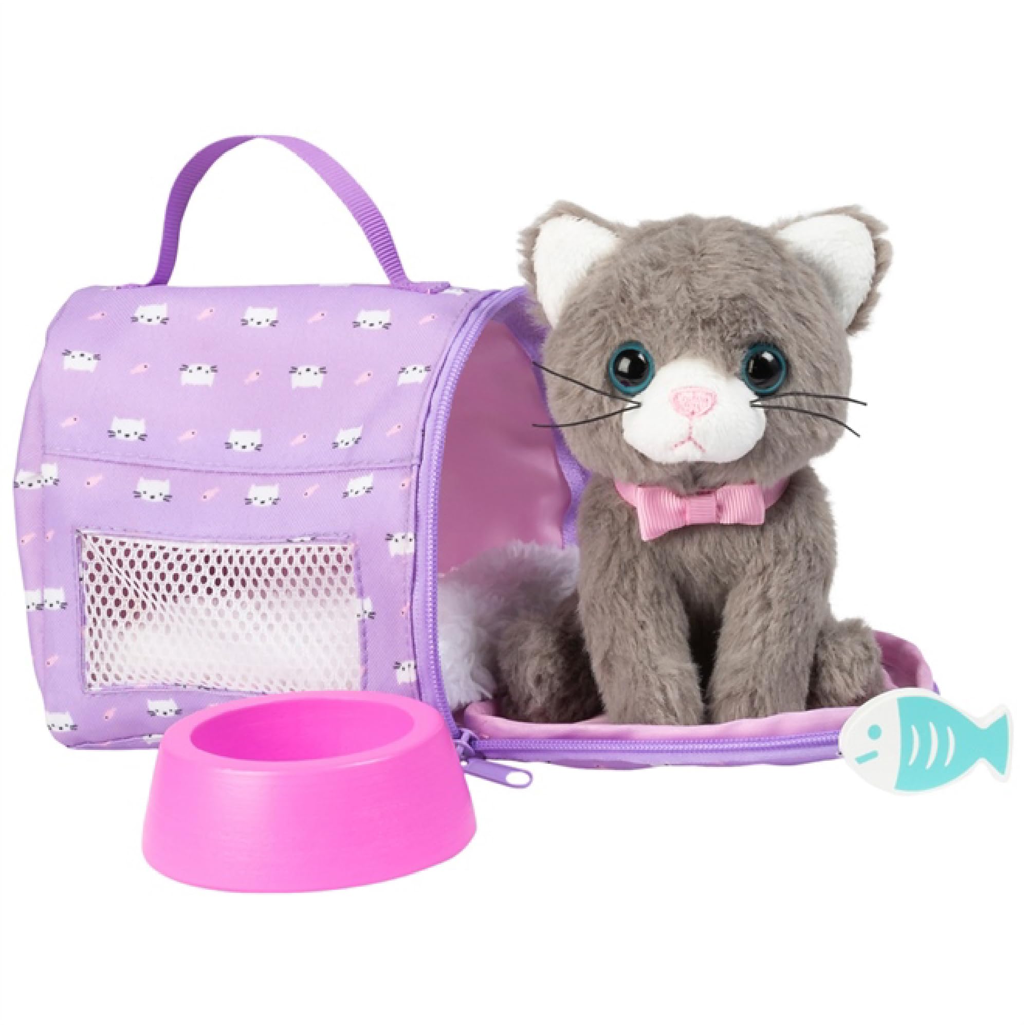 Adora Amazing Pets - Soft & Cuddly Plush, Perfect Companion for Amazing Girls Dolls, Lightweight & Huggable | Adorable Playmate (Misty the Grey Kitty)