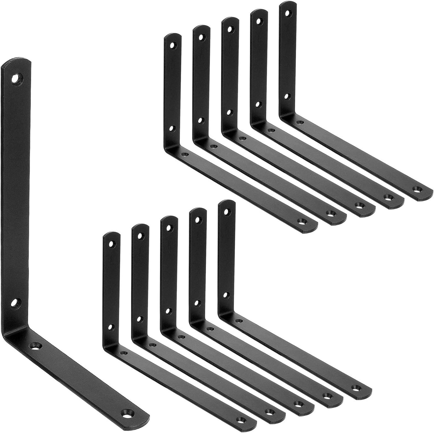 SHANQ 10PCS Shelf Bracket, 180mm x 120mm Wall Support Corner Brace with