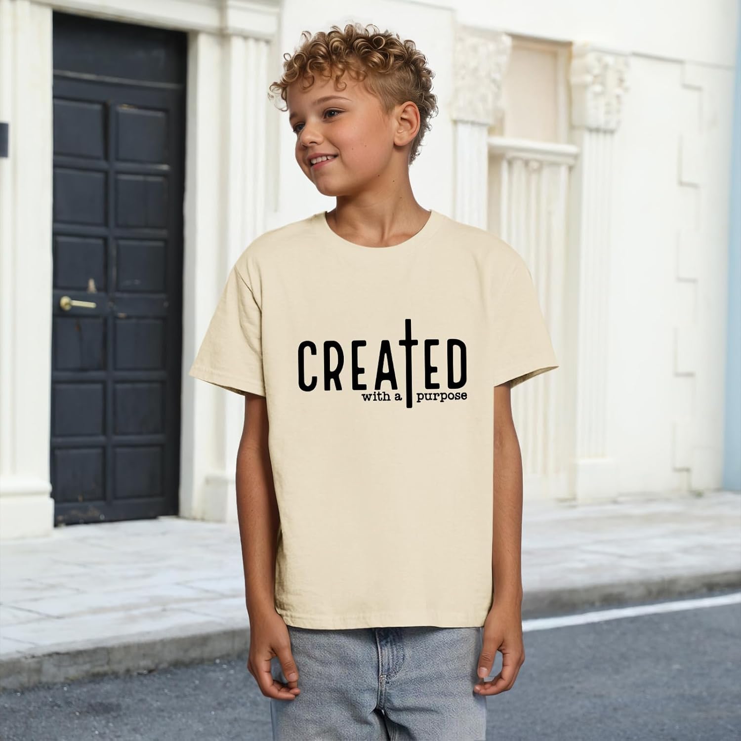 KEEVICI Christian Faith Shirts for Boys Jesus Bible Verse God Shirt Kids Graphic Tees Religious Inspirational Cotton Tshirts - Image 5