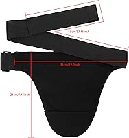 Vista 7 de Funda para bolsa de ostomía, cinturón de ostomía ajustable para hombres y mujeres, ligera, transpirable, soporte para bolsa de ileostomía para Negro