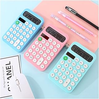 HuaShslt Pro Mini Calculator 12 Digits Display Dual Power Supply Cute Solar Calc - Compare price