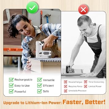 JT21 Electric Staple Gun, 2 in 1 Lithium-ion Electric Stapler, 4V Cordless Brad Nailer Kit with Staples Nails, USB Charger, Power Tacker for Upholstery, Material Repair, Carpentry, DIY