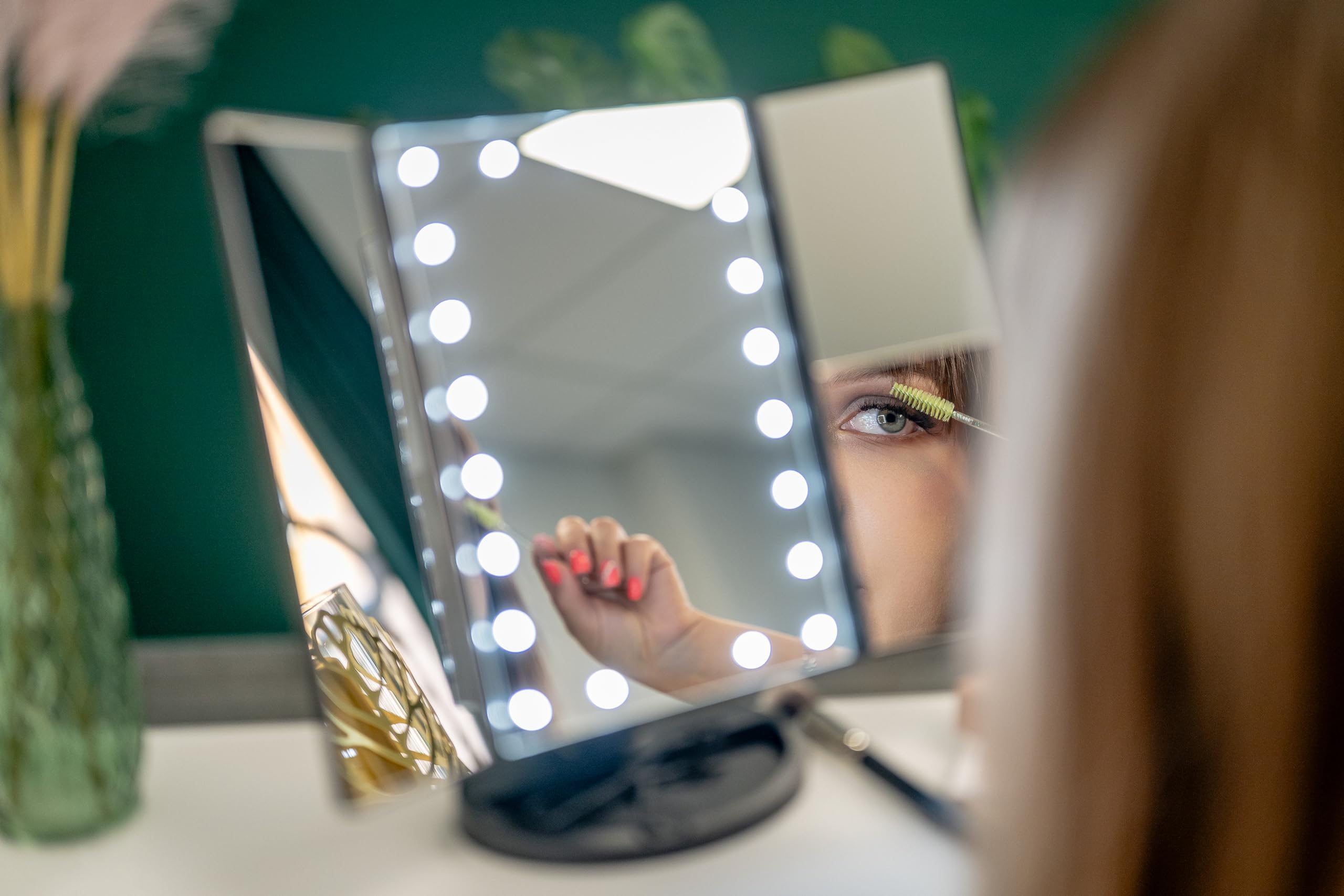 HUMANAS Make-up Mirror HS-ML04 with LED Lighting - Black