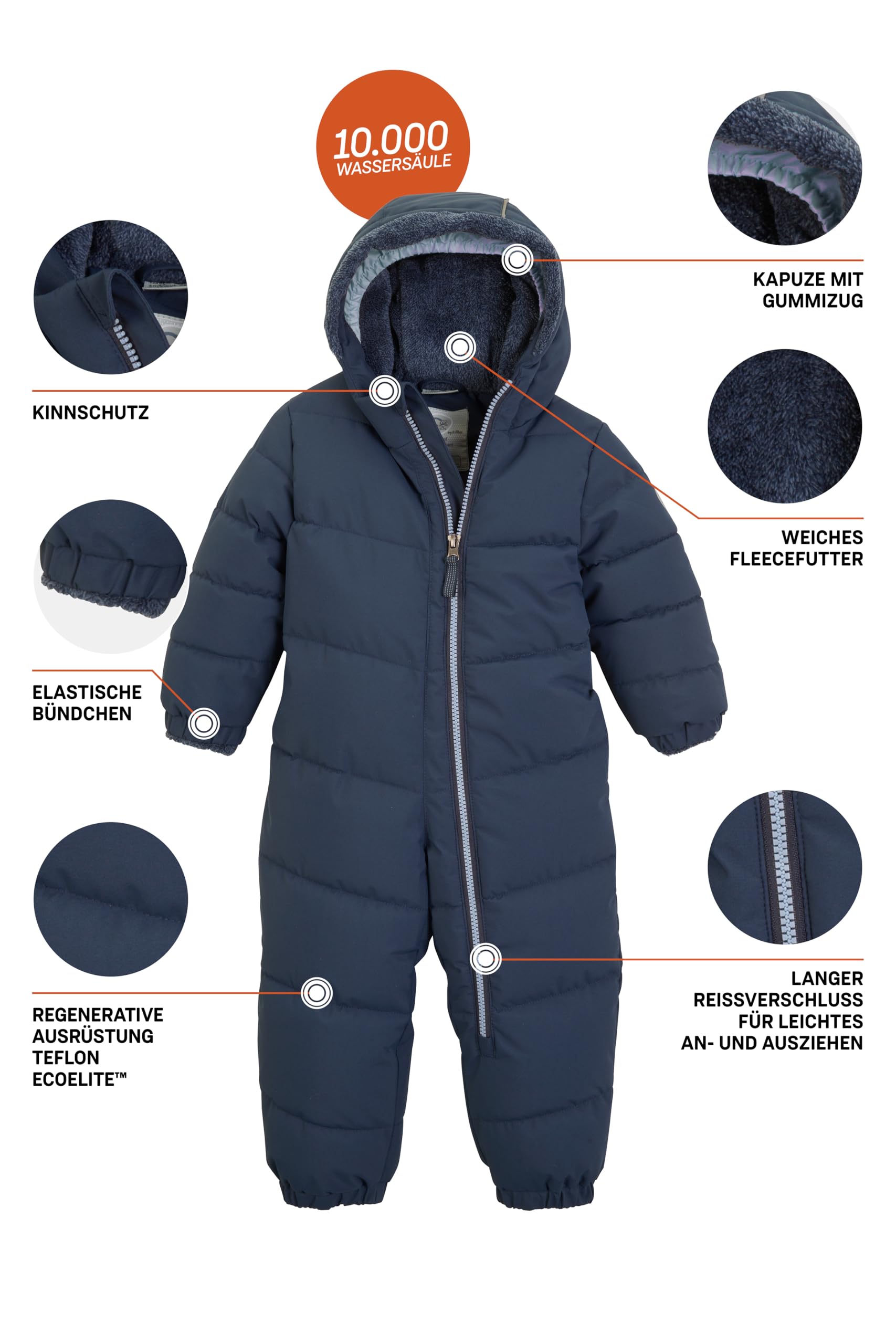 first instinct by killtec Fiow 32 Mns Onpc Combinaison/combinaison de neige en duvet avec capuche Mixte enfant (lot de 1)