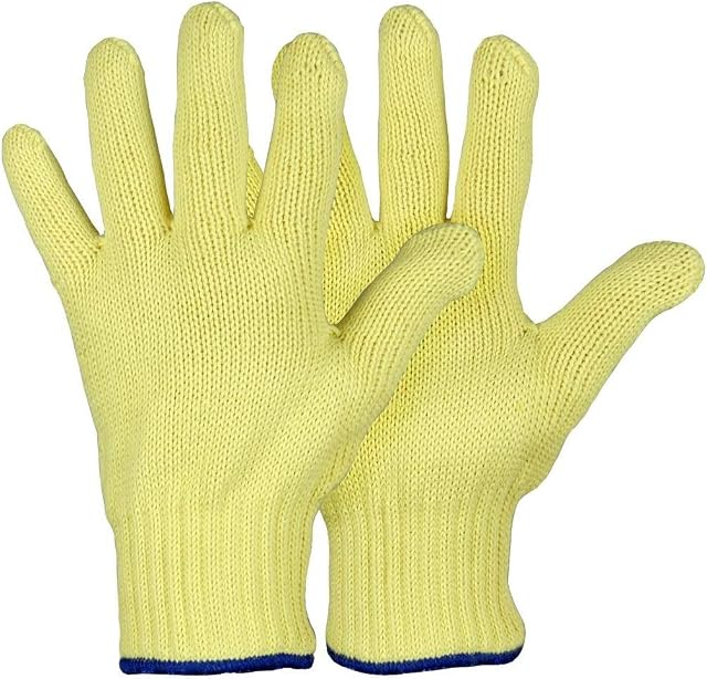Rostaing PARA4HEAT Ladies Small Heat Protection Gloves Oven Stove Woodburner Log Fire BBQ 250°C, Yellow, 7, Small / 7